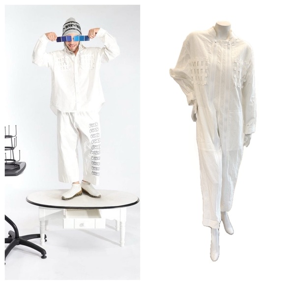Bernhard Willhelm SS20 Oversized “Lost Weekend” Jumpsuit White Size S - Picture 1 of 15